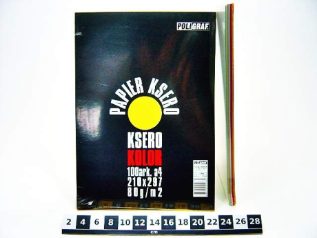 PAPIER KSERO KOLOR A4 100 80G 0334