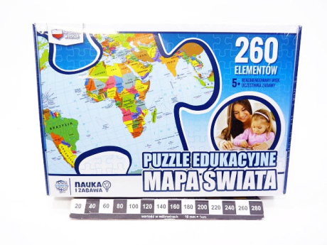 PUZZLE MAPA SWIATA 260EL 7040