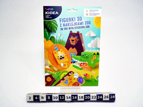 FIGURKA 3D Z NAKLEJKAMI ZOO KIDEA 4536