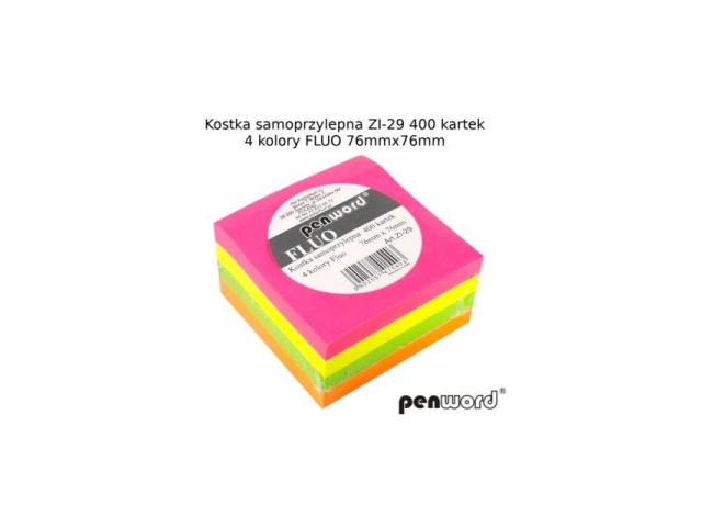 KOSTKA KOLOROWA FLUO 76X76MM 5403