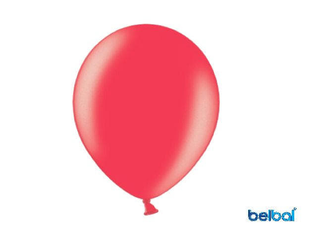 BALON METALIC 23CM CZERWONY 100SZT 0609