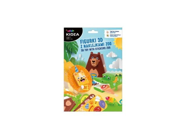 FIGURKA 3D Z NAKLEJKAMI ZOO KIDEA 4536