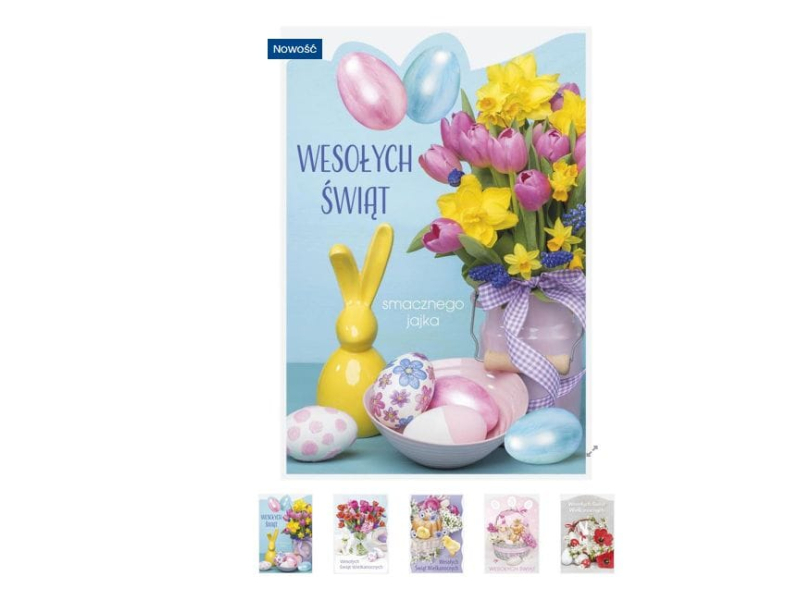 POCZTOWKA PLW WYCINANA WIELKANOC 50SZT