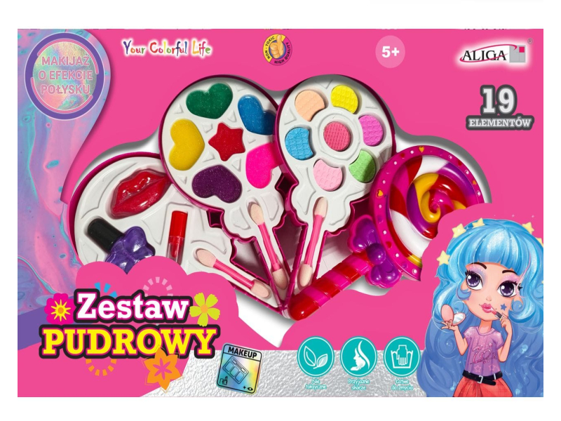 ZESTAW PUDROWY LIZAK 19 ELEM. 2517