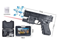 PISTOLET NA KULKI ZELOWE Z LASEREM 7031