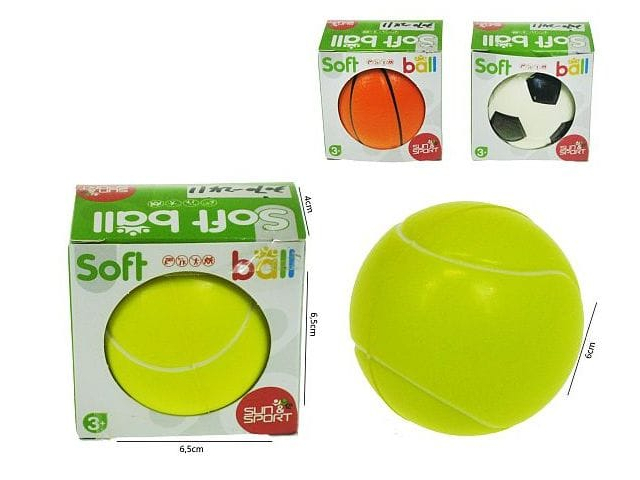 PILKA MIEKKA 6CM 3 RODZAJE 5987
