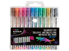 DLUGOPISY ZELOWE 12KOL METALICZNE 6769
