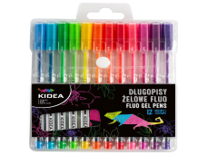 DLUGOPISY ZELOWE FLUO 12KOL KIDEA 6745