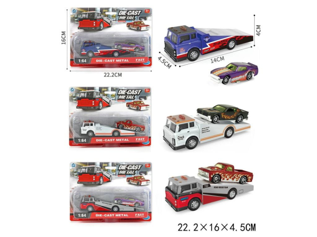 AUTO LAWETA 1:64 NA BLISTRZE 0176