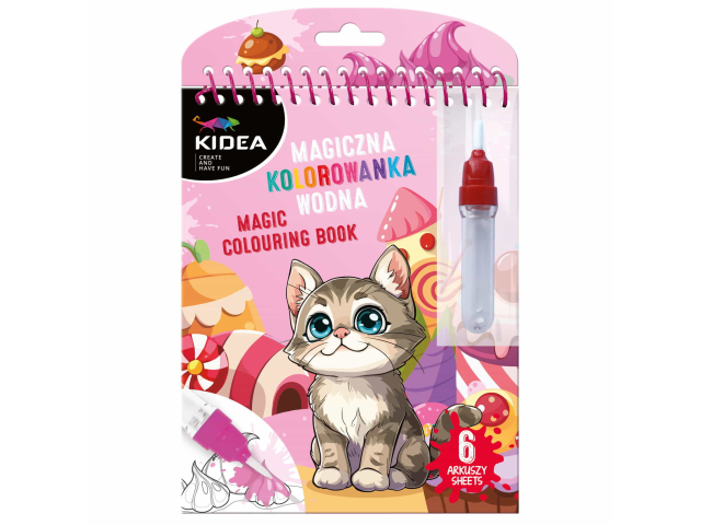 MAGICZNA KOLOROWANKA WODNA KOTKI 7001