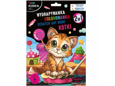 WYDRAPYWANKA Z KOLOROWANKA KOTKI 7018
