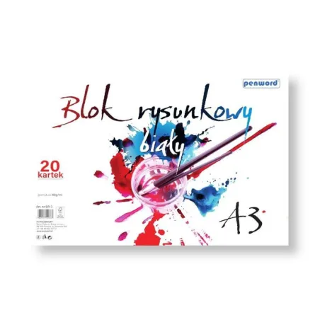 Blok Rysunkowy A3 Biały 80g 9767 PS674 | Hurtownia Bonk
