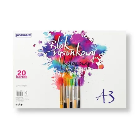 Blok Rysunkowy A3 Kolorowy 80g PS679 | Hurtownia F.H. Bonk