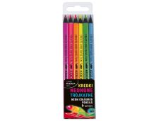 KREDKI 6KOL NEONOWE TROJKATNE 0342