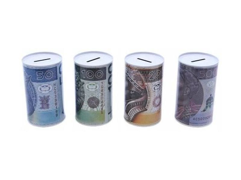 SKARBONKA DUZA METAL BANKNOT 8611