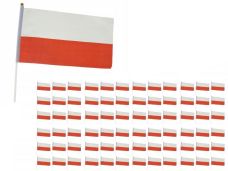 FLAGA POLSKI 21X14CM MATERIALOWA 6176