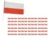 FLAGA POLSKI 21X14CM MATERIALOWA 6176