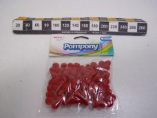 POMPONY POM20 CZERWONE 5711