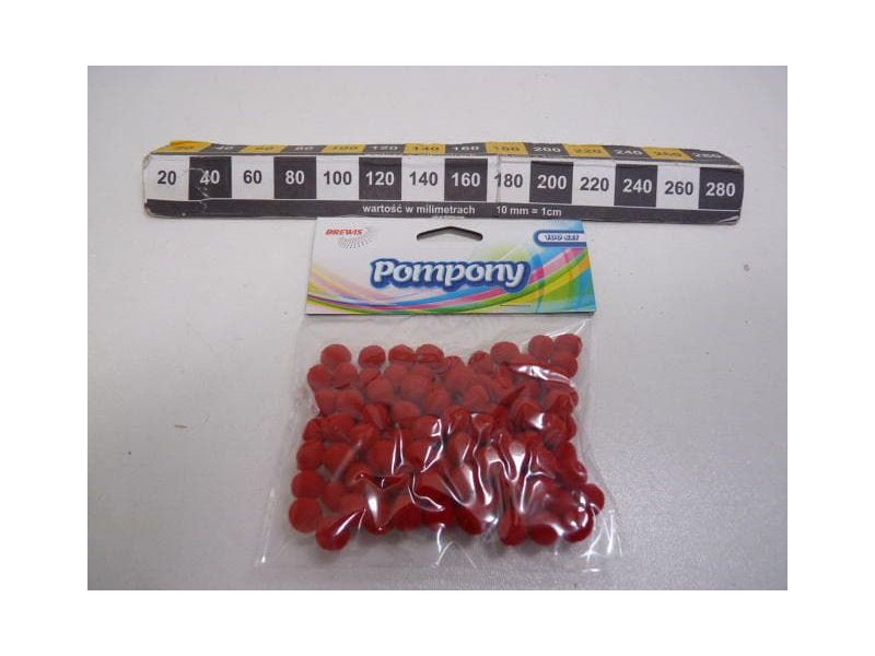 POMPONY POM20 CZERWONE 5711