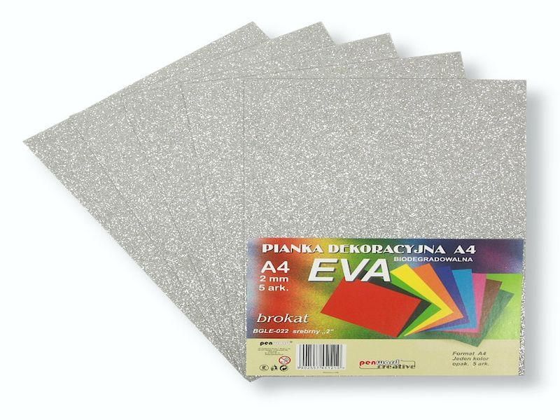 PIANKA EVA BROKAT A4 SREBRNA 1210