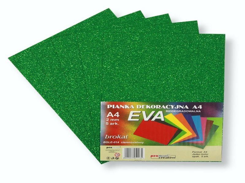 PIANKA EVA BROKAT A4 CIEMNOZIELONA 1135