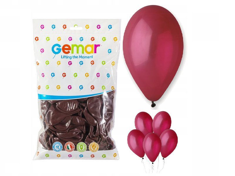 BALON PASTEL BORDOWY 26CM 100SZT 4718