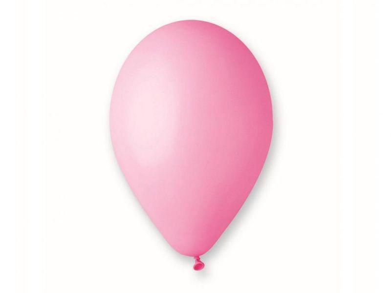 BALON PASTEL ROZOWY 21CM 100SZT 0616