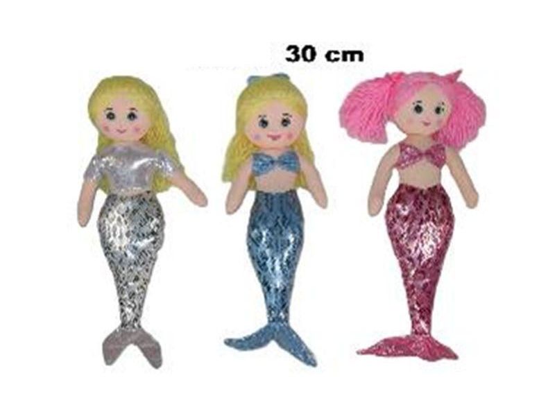 LALKA SYRENKA 3KOL 30CM 1122