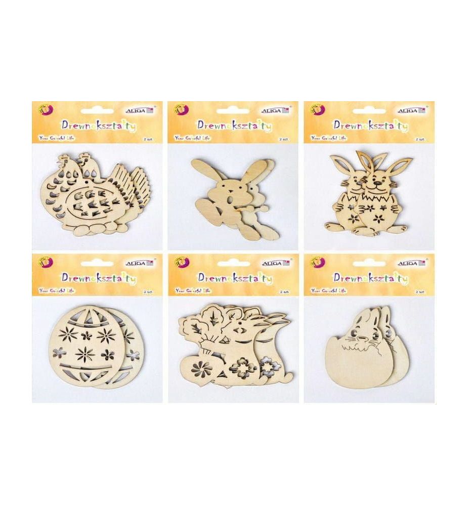 DREWNOKSZTALTY WIELKANOC 9CM 2SZT. 9916