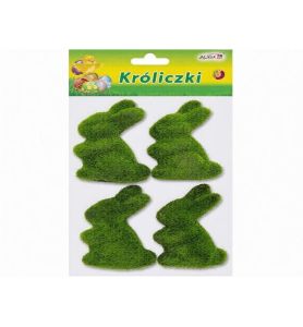KROLIKI FLOKOWANE 8CM 4SZT. 4758