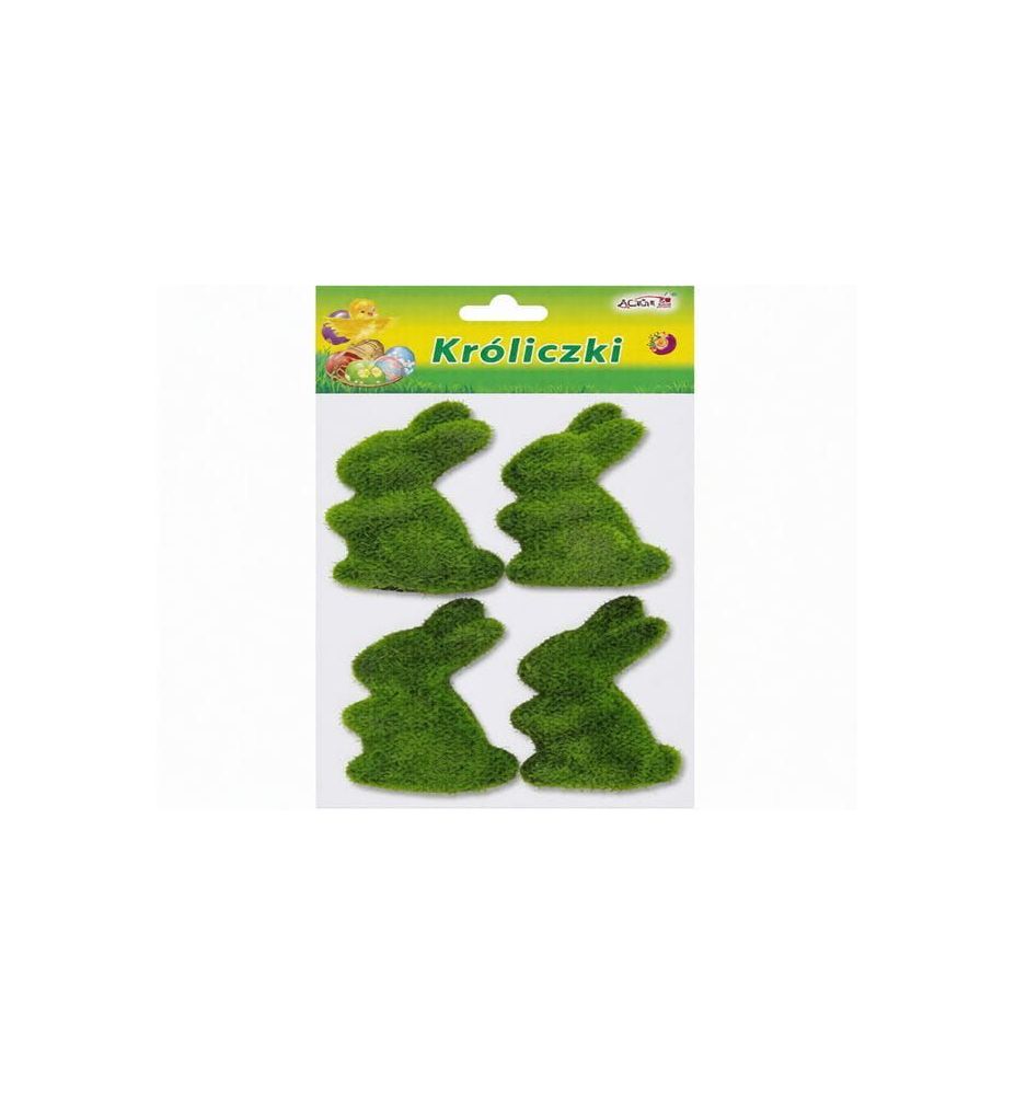 KROLIKI FLOKOWANE 8CM 4SZT. 4758
