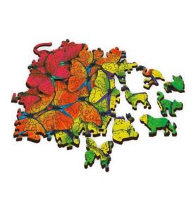 PUZZLE DREWNIANE 500+1 TECZOWE MOTYLE