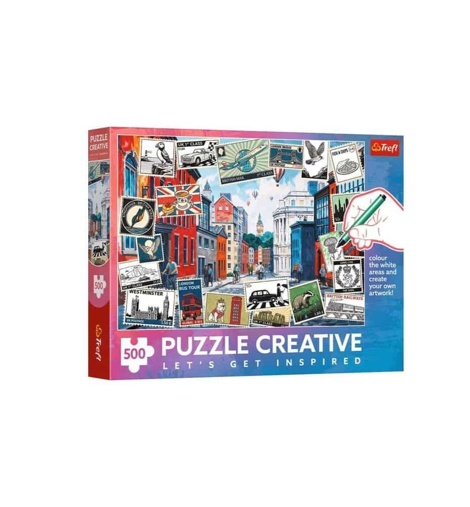 PUZZLE 500 EL DO KOLOROWANIA LONDYN 5633