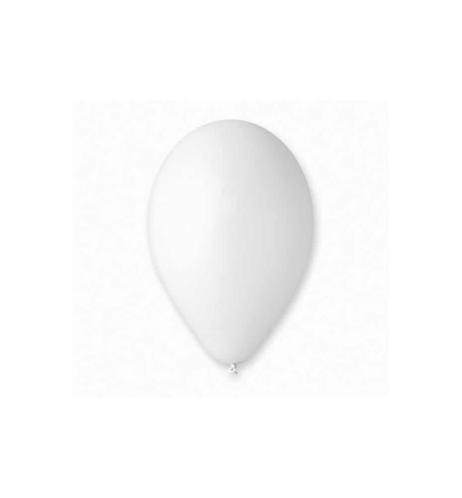 BALON PASTEL BIALY 26CM 100SZT 0116