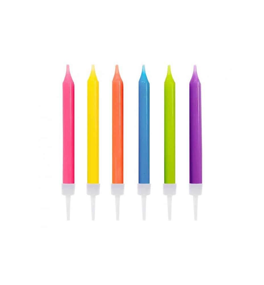 SWIECZKI URODZINOWE KOLOR 24SZT 6CM 1505