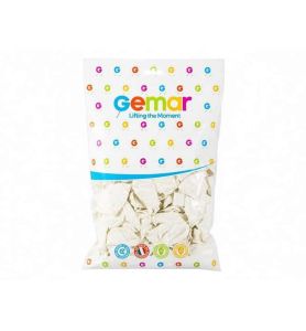 BALON PASTEL BIALY 26CM 100SZT 0116