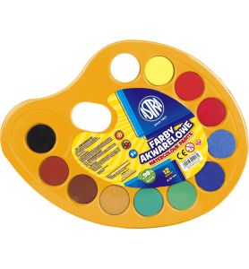 FARBY AKWARELOWE 12KOL PALETKA 0182