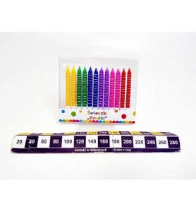 SWIECZKI URODZINOWE KREDKI 8CM 7524