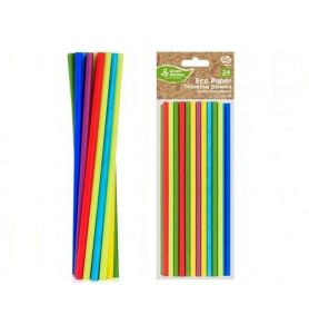 SLOMKI PAPIEROWE KOLOROWE 24SZT. 1435