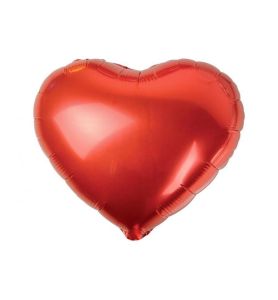 BALON FOLIOWY CZERWONE SERCE 37CM 2740