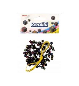 KORALIKI LITERKI CZARNE KL3 4806