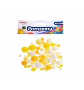 POMPONY POM53 ZOLTY I BIALY