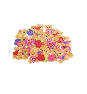 NAKLEJKI Z PIANKI PVC61 MISIE Z SERCEM