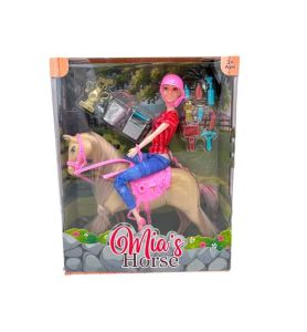 LALKA NA KONIU Z AKCESORIAMI 1214