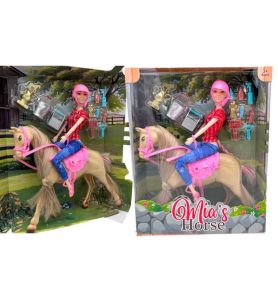 LALKA NA KONIU Z AKCESORIAMI 1214