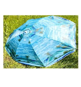 PARASOL OGRODOWY NIEBIESKI PALMY 4509