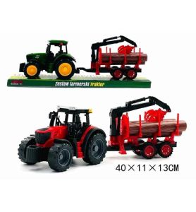 TRAKTOR Z DREWNEM 41CM 1525