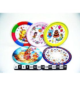 TALERZYK PAPIER 180MM 8SZT MIX