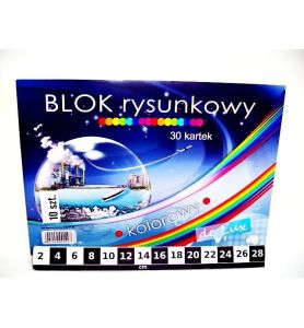 BLOK RYS.KOLOR A4 DE LUX 30K 0297