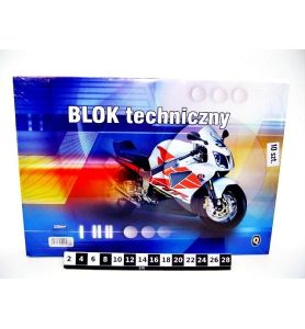 BLOK TECHN.BIALY A3 Q 250g 0266